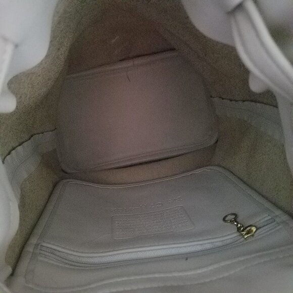 Vintage Coach Soho Bucket Drawstring Shoulder Backpack Cream Bag #4162 - Picture 6 of 8